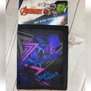 Marvel Avengers Black Panther Trifold Nylon Wallet